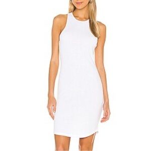 REVOLVE Monrow White Rib Racer Tank Dress New With Tags Size XS